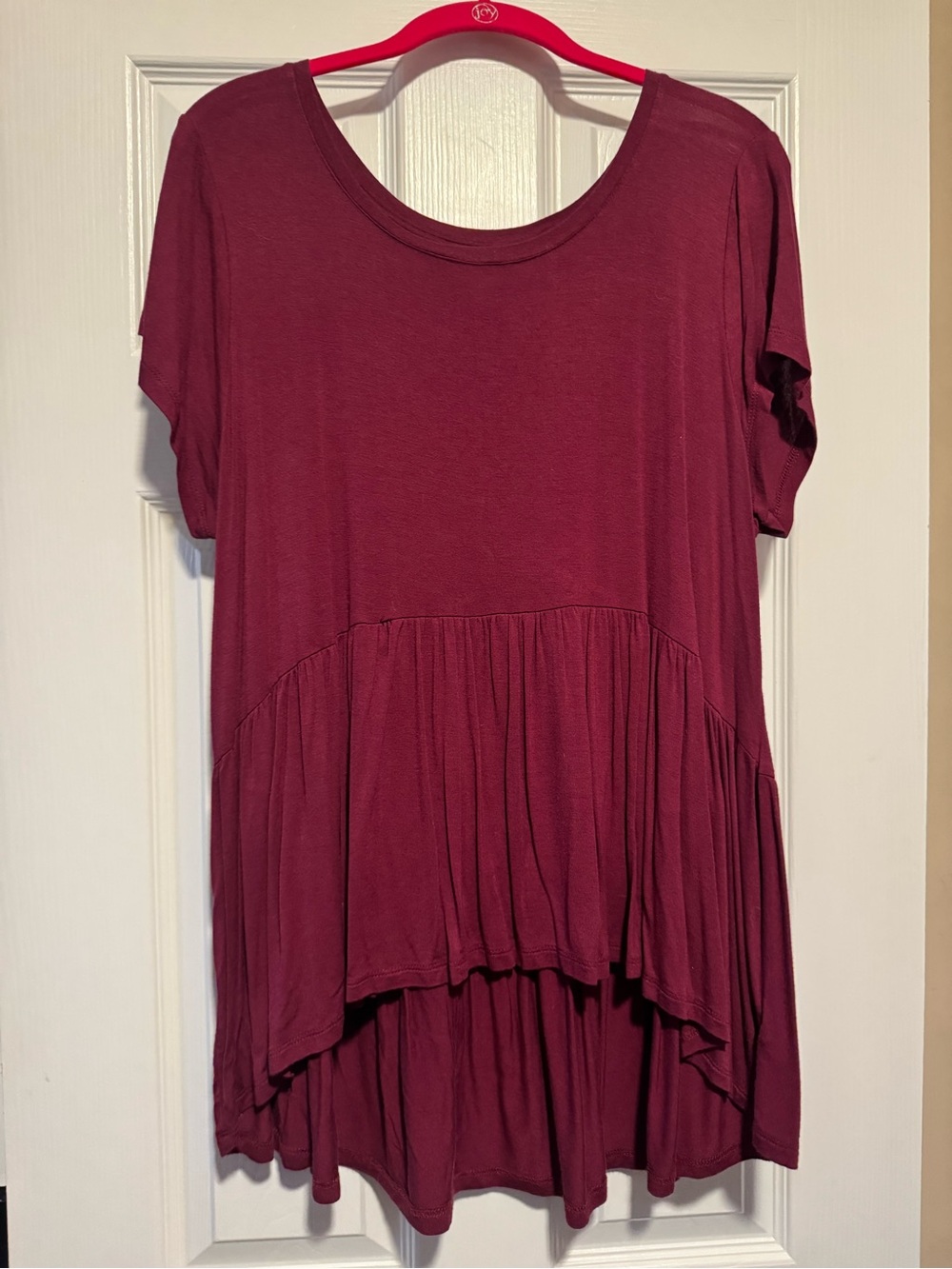 Mossimo Supply Co. Short Sleeve Ruffled Hem Top XXL